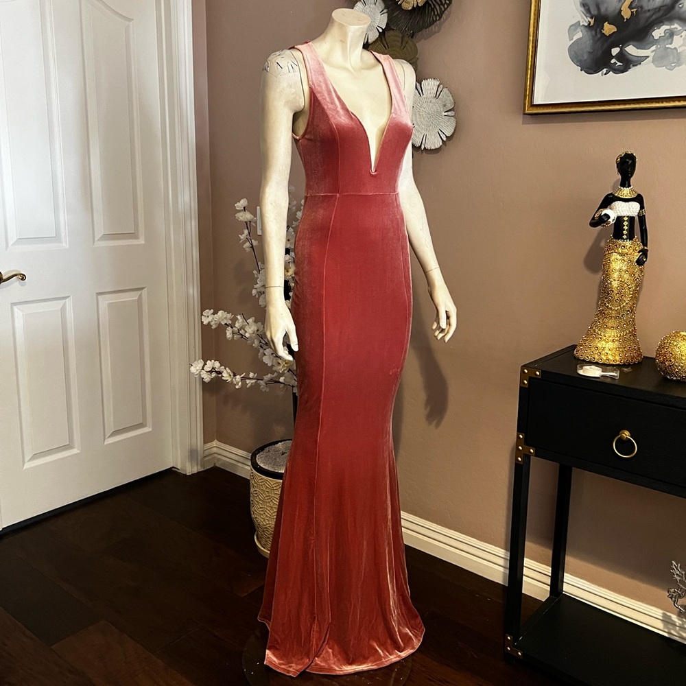 Windsor Rose Velvet Maxi Dress